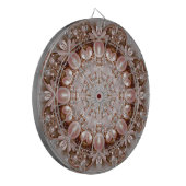 Cible De Fléchettes Tableau Orné de Perles Roses et Fleurs (Devant gauche)