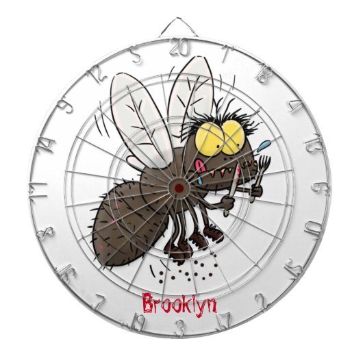 Cible De Fléchettes Taon drôle insecte dessin animé (Devant)
