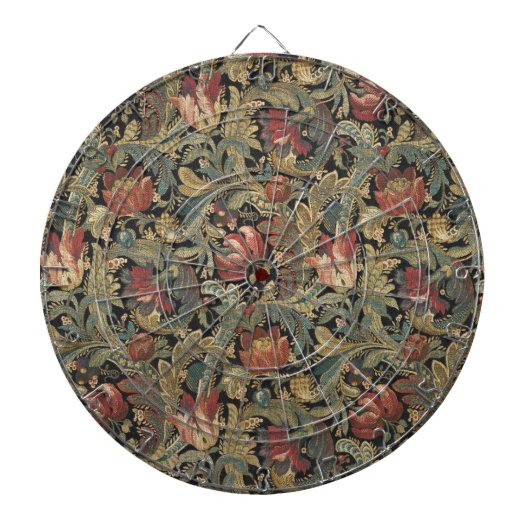 Cible De Fléchettes Tapisserie florale riche Brocade Antique Classique (Devant)