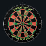 Cible de flechettes Tartan de pastèque<br><div class="desc">Conception de plaid dans les couleurs de palette de pastèque. Motif sans couture. Deux zones de texte personnalisées sur l'anneau extérieur.</div>