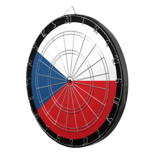 Cible De Fléchettes Tchèque Drapeau Tableau de bord & fléchettes / pla (Devant droit)