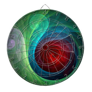 Cible De Fléchettes Tempête rouge Floral Art moderne Abstrait Motif co