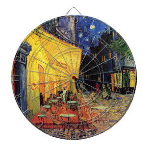 Cible De Fléchettes Terrasse de café la nuit par Vincent van Gogh