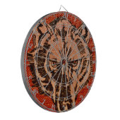 Cible De Fléchettes Tête de loup sur le tableau rouge (Devant gauche)