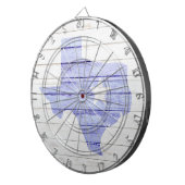 Cible De Fléchettes Texas State Faux Wood  (Devant droit)