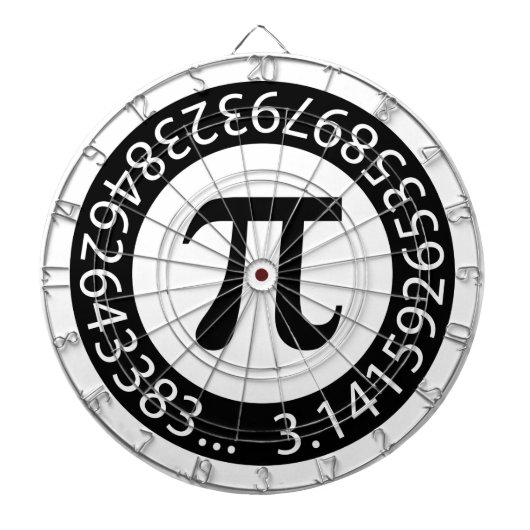 Cible De Fléchettes TEXTE CONCEPTION Numéro Pi Symbole mathématique (Devant)
