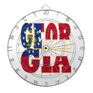 Cible De Fléchettes Texte du drapeau de l'État de Géorgie