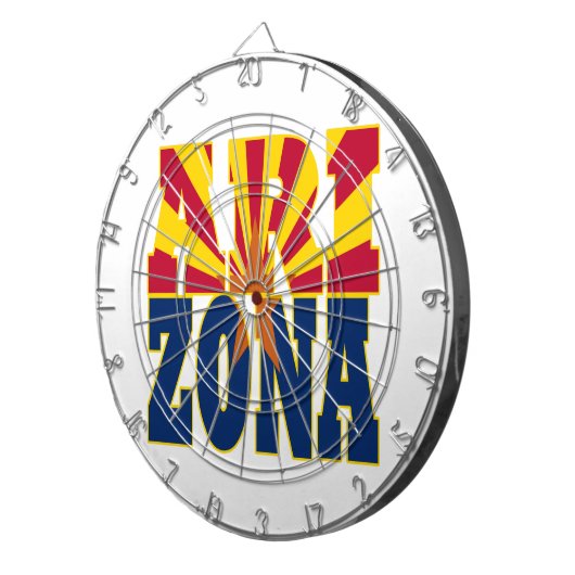 Cible De Fléchettes Texte du drapeau de l'état de l'Arizona (Devant droit)