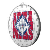 Cible De Fléchettes Texte du drapeau de l'État de l'Arkansas (Devant droit)