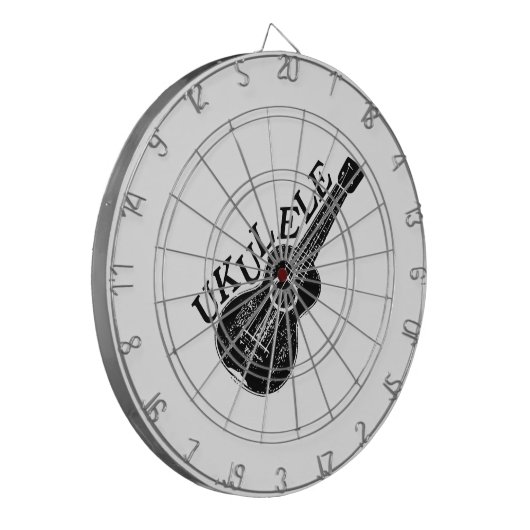 Cible De Fléchettes Texte Et Image Ukulele (Devant gauche)