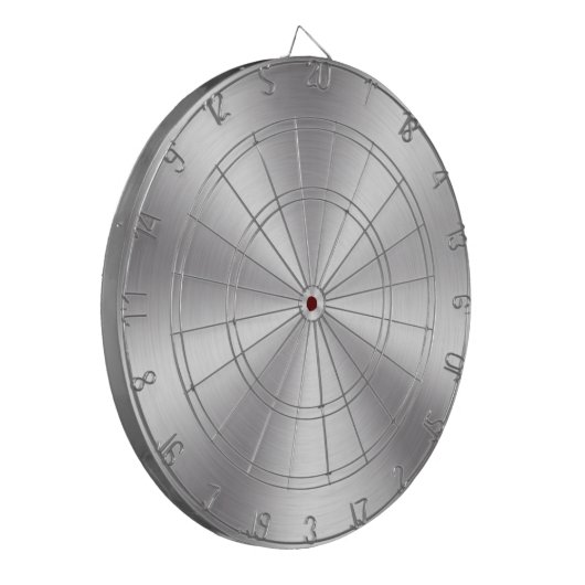 Cible De Fléchettes Texture métallique gris argenté (Devant gauche)