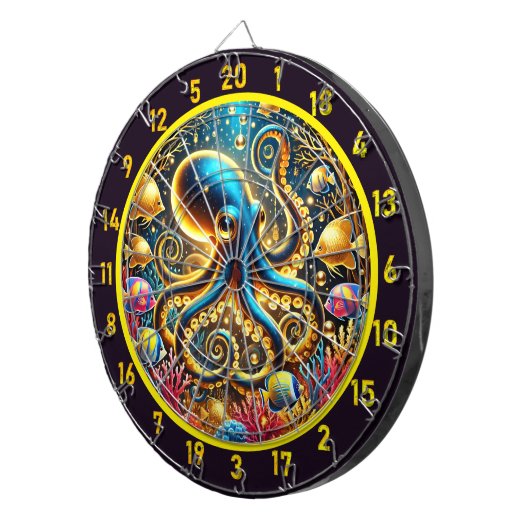 Cible De Fléchettes Tide Twilight Octopus Darboard (Devant droit)