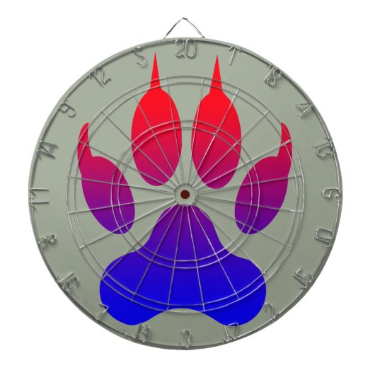 Cible De Fléchettes Tiger Pied Impression Metal Cage Darboard (Devant)