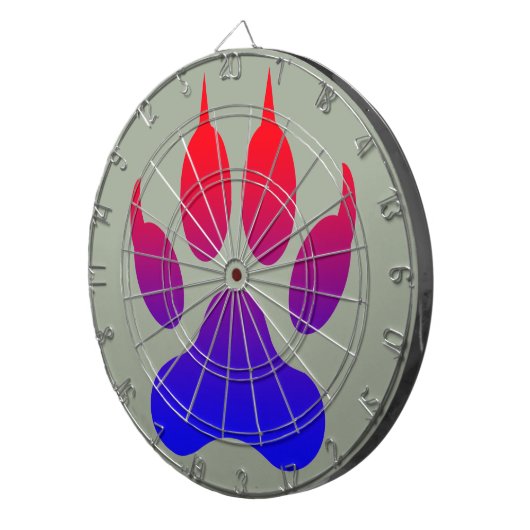 Cible De Fléchettes Tiger Pied Impression Metal Cage Darboard (Devant droit)