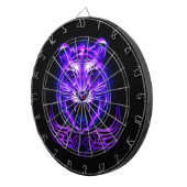 Cible De Fléchettes Tigre à flamme violet (Devant droit)