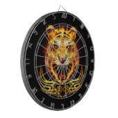 Cible De Fléchettes Tigre à flammes orange (Devant gauche)