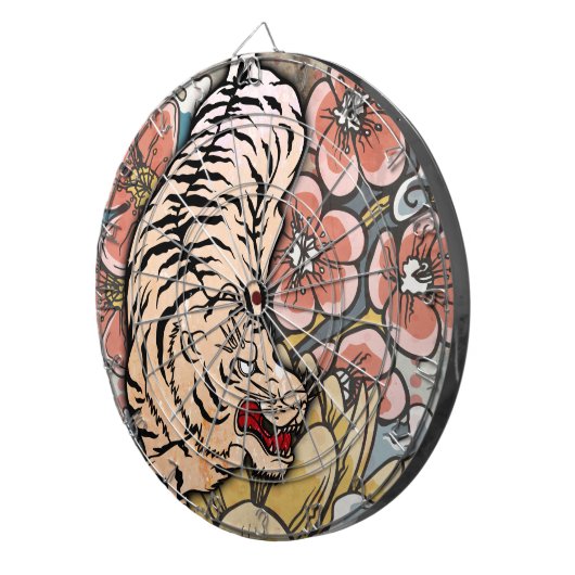 Cible De Fléchettes Tigre blanc (Devant droit)