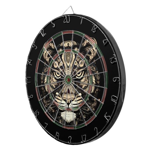 Cible De Fléchettes Tigre d'or (Devant droit)