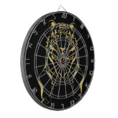 Cible De Fléchettes Tigre noir à rayures dorées (Devant gauche)