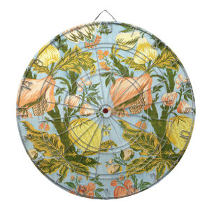 Cible De Fléchettes Tissu damassé classique baroque floral fruit