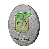 Cible De Fléchettes Toast Hipster de l'Avocado lunettes de poils grais (Devant droit)