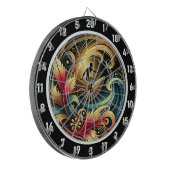 Cible De Fléchettes Toile de vague du coucher de soleil de surfeur tro (Devant gauche)