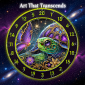 Cible De Fléchettes Tortue rustique et papillon Art cosmique