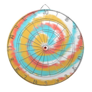 Cible De Fléchettes Tourbillon Tie-Dye Arc-en-ciel
