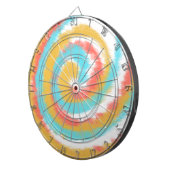 Cible De Fléchettes Tourbillon Tie-Dye Arc-en-ciel (Devant droit)