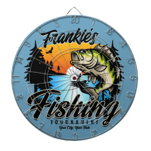 Cible De Fléchettes Tournoi de pêche personnalisé Truite pêcheur