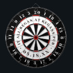 Cible De Fléchettes Tout a commencé | Date établie Noir Blanc & Rouge<br><div class="desc">Toutes les couleurs peuvent être modifiées. Ajoutez votre propre texte pour un beau cadeau unique. Une façon spéciale d'honorer votre relation ! Toujours un coup, peu importe le destinataire. Achetez dès aujourd'hui ce cadeau spécial supplémentaire ! Nous pouvons vous faire un cadeau personnalisé et savamment, qui est tout de suite...</div>
