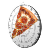 Cible De Fléchettes Tranche de pizza pepperoni classique de SlipperyJo (Devant droit)