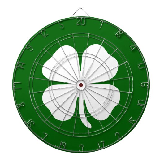 Cible De Fléchettes Trèfle vert irlandais chanceux (Devant)
