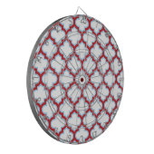Cible De Fléchettes Trellis blanc et rouge, treillis, Quatrefoil (Devant gauche)