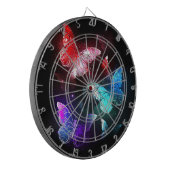 Cible De Fléchettes Trois papillons brillants sur l'arrière - plan de  (Devant gauche)