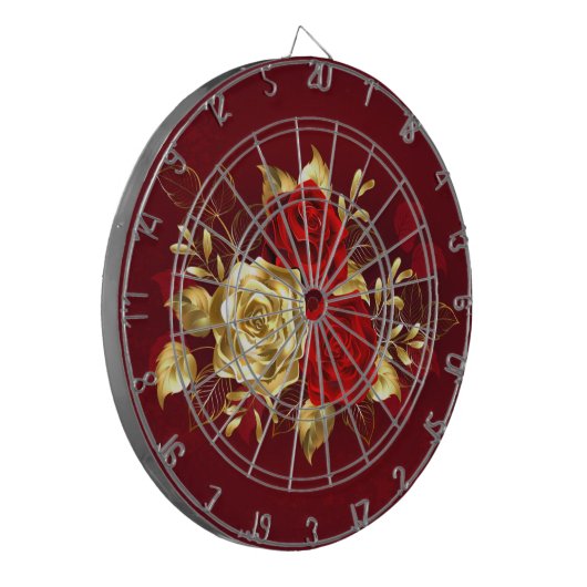 Cible De Fléchettes Trois Roses de bijoux (Devant gauche)