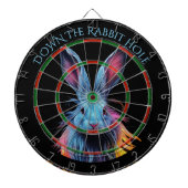 Cible De Fléchettes Trou de lapin bleu en feu (Devant)