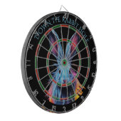 Cible De Fléchettes Trou de lapin bleu en feu (Devant gauche)