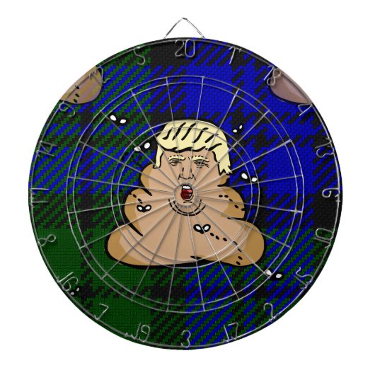 Cible De Fléchettes trump plaid poop (Devant)