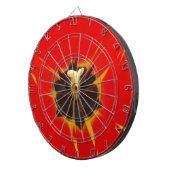 Cible De Fléchettes tulipe jaune rouge (Devant droit)