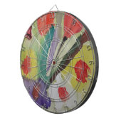 Cible De Fléchettes Tulipes Abstraites et fleurs de printemps (Devant droit)