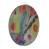 Cible De Fléchettes Tulipes Abstraites et fleurs de printemps (Devant gauche)