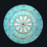 Cible De Fléchettes Turquoise Beach House Nom de famille<br><div class="desc">Turquoise Beach House Nom de famille</div>
