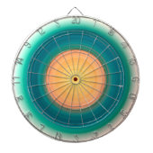 Cible De Fléchettes Turquoise bleu vert orange rose jaune (Devant)