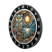 Cible De Fléchettes Twilight Guardian Owl Dartboard Art (Devant droit)