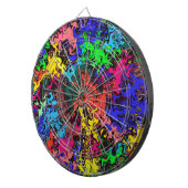 Cible De Fléchettes Twirly coloré Abstrait / (Devant droit)