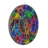 Cible De Fléchettes Twirly coloré Abstrait / (Devant gauche)