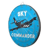 Cible De Fléchettes Typographie Sky Commander, Avion en vol, Aviation (Devant droit)