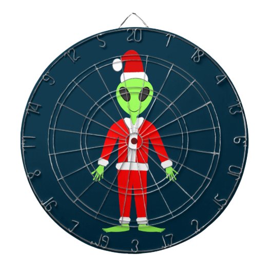 Cible De Fléchettes UFO Ho Ho Père alien de Noël (Devant)