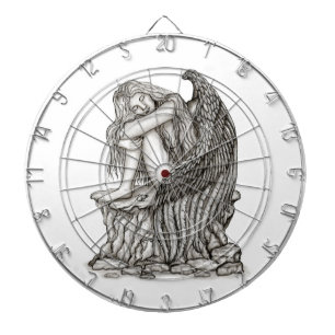 Cible De Fléchettes Un ange endormi sur la pierre